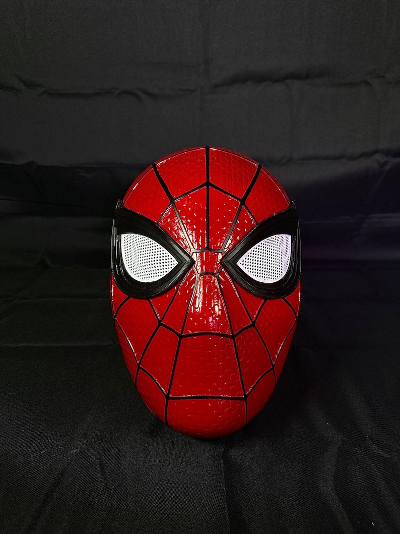 Casco de Spider-Man para cosplay: máscara de Spider-Man para usar, accesorio de disfraz, tamaño personalizado, pintado a mano. imagen 1