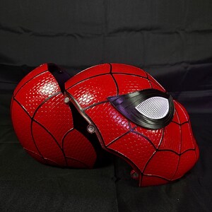 Casco de Spider-Man para cosplay: máscara de Spider-Man para usar, accesorio de disfraz, tamaño personalizado, pintado a mano. imagen 3