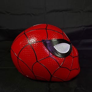 Casco de Spider-Man para cosplay: máscara de Spider-Man para usar, accesorio de disfraz, tamaño personalizado, pintado a mano. imagen 2