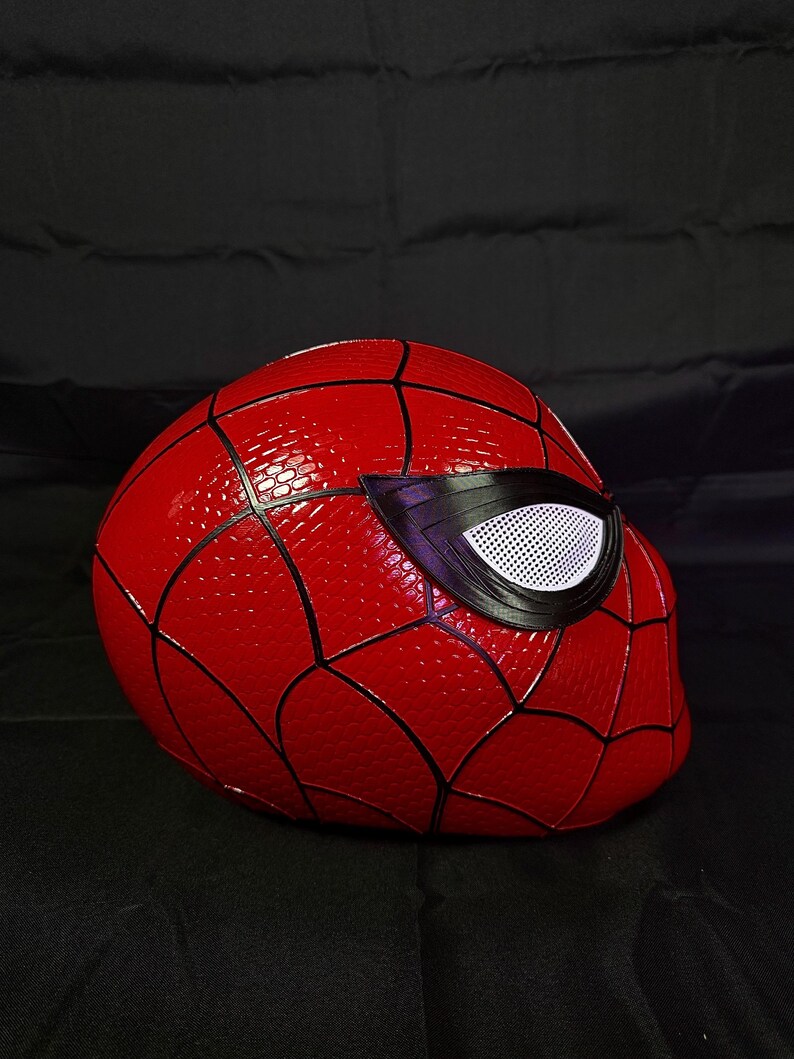 Casco de Spider-Man para cosplay: máscara de Spider-Man para usar, accesorio de disfraz, tamaño personalizado, pintado a mano. imagen 2