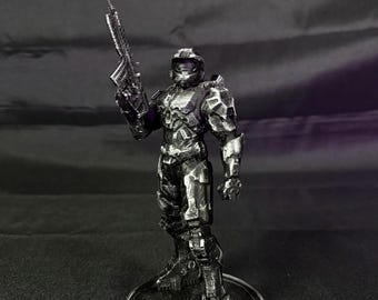 Figura del Jefe Maestro impresa en 3D: decoración para habitación de gamer, coleccionable de ciencia ficción