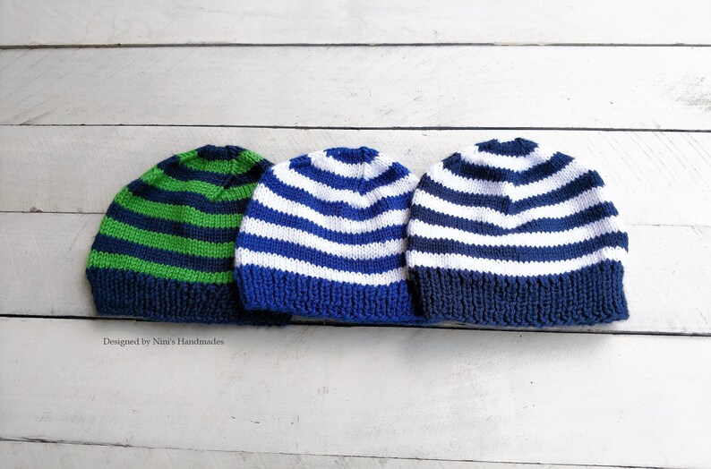 Final Sale Ready to Ship as shown 3 Striped Boys Toddler Knit Striped Hats bulk sale knit wholesale hats for toddlers Free Shipping Sale