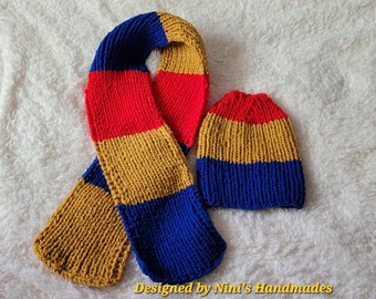 Final Sale Ready to Ship Gender Neutral 5-6 years Winter Hat and Scarf Set, Boys or Girlshat and scarf, winter gifting kids