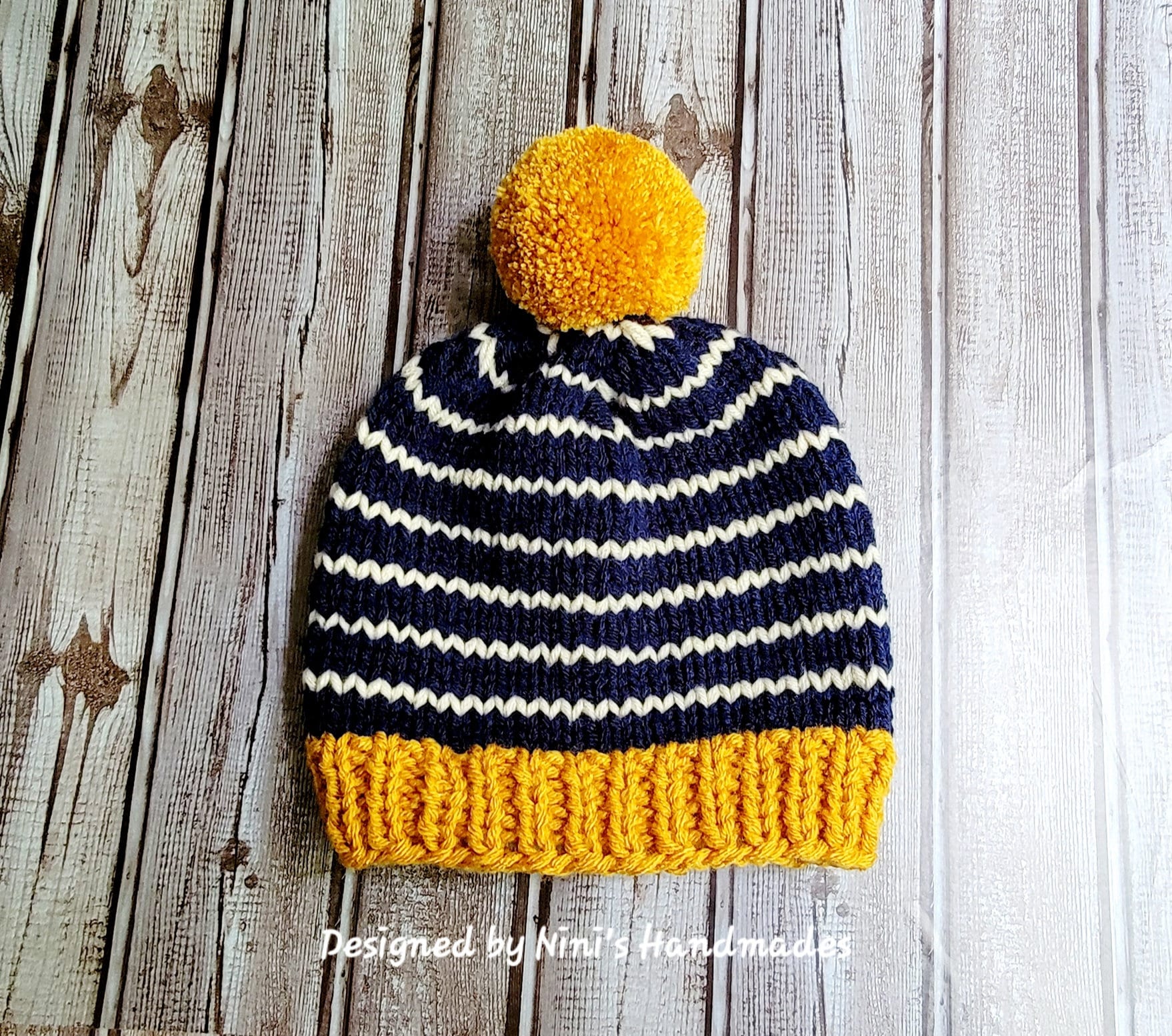 Navy Knit Hat - Etsy