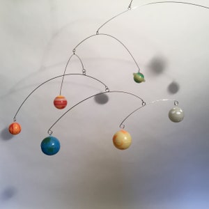 8 Planets Science Mobile that Glows In The Dark Modern Art Hanging Nursery Kids Play School Room Decor image 5