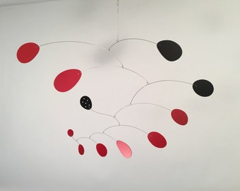 Mobile M Lustron by Mobiles by Julie Frith Medium Modern Home Decor High Ceiling Art Sculpture Custom Colors Available