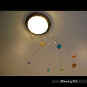 9 Planets Mobile hanging art sculpture Kids Home Decor Science Classroom Art Glow in The Dark image 10