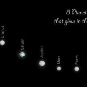 8 Planets Science Mobile that Glows In The Dark Modern Art Hanging Nursery Kids Play School Room Decor image 2