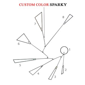 Sparky Modern Art Mobile Triangles Abstract Sculptural Kinetic Home Decor image 6