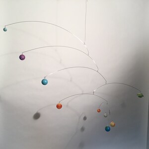 9 Planets Mobile hanging art sculpture Kids Home Decor Science Classroom Art Glow in The Dark image 6