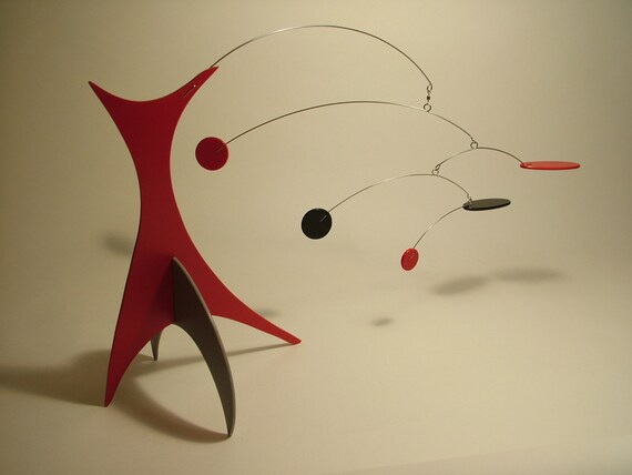 N°8 Stabile Art Moderne Cinetique Sculpture Acier peint /& Inox Made in France
