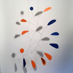 Mobile FLOW ML Hanging Kinetic Sculpture Home Decor Baby Nursery Art Midcentury Modern Style