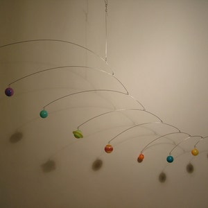 9 Planets Mobile hanging art sculpture Kids Home Decor Science Classroom Art Glow in The Dark image 7