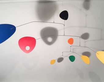 Modern Art XL Mobile Modernist 54"w x 24"h hanging Kinetic Sculpture by Julie Frith Home Decor