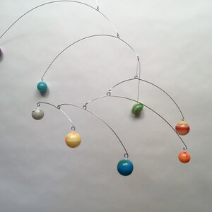 8 Planets Science Mobile that Glows In The Dark Modern Art Hanging Nursery Kids Play School Room Decor image 3