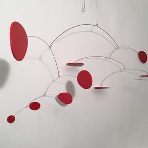 XL 55" Redflats Mobile Modern Home Decor Large Hanging Art Sculpture Nursery Custom color or Materials