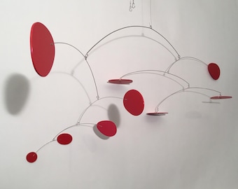 Redflats Mobile Modern Home Decor Hanging Art Sculpture 55"w XL Mobiles
