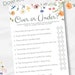Garden Bridal Shower Over or Under Party Game Template - Etsy