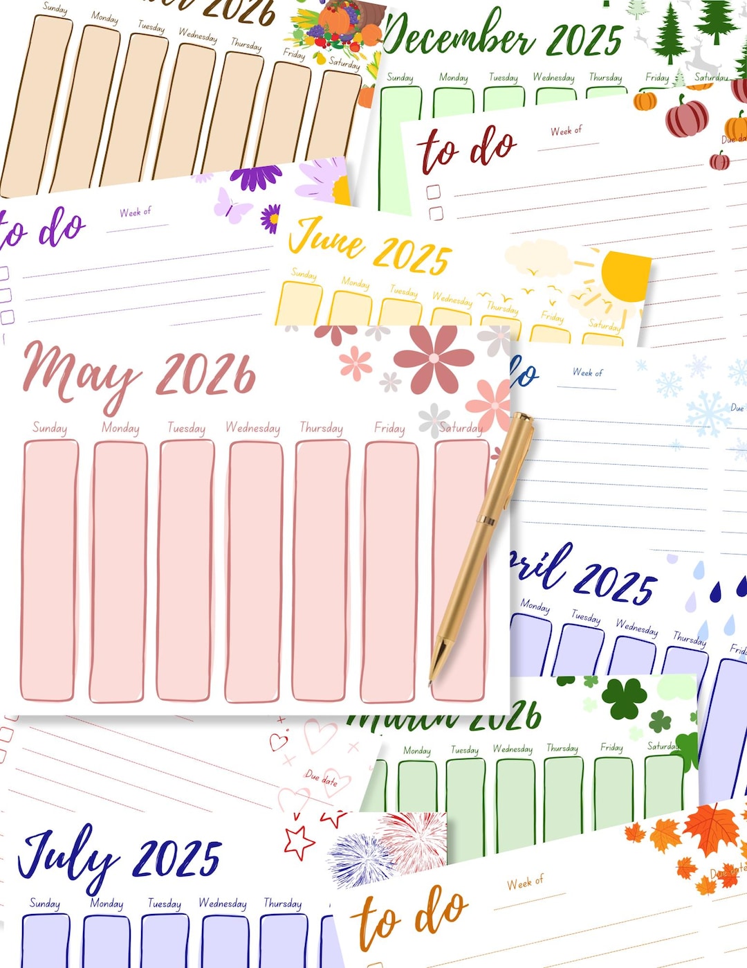 Calendar 2025 To Do List 