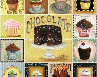 Cupcake Mosaic Print