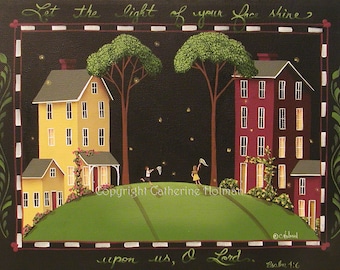 Fireflies Summertime Fun Print by Catherine Holman