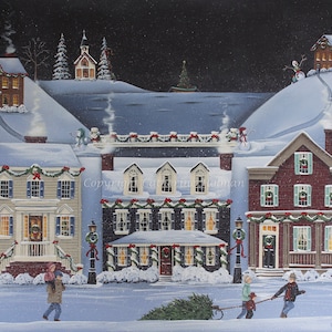 Folk Art Print Magic Christmas by Catherine Holman