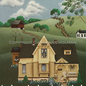 Folk Art Print Fairhill Farm