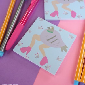 Piccione con gambe & tacchi Mini Memo Pad Creepy Kawaii Memo