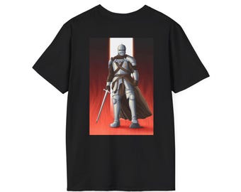 BISH Knight Graphic Tee, Unisex Softstyle T-Shirt, Trendige Freizeitkleidung für Gamer, Geschenke für Sie/Ihn, Festival/Fan Merch