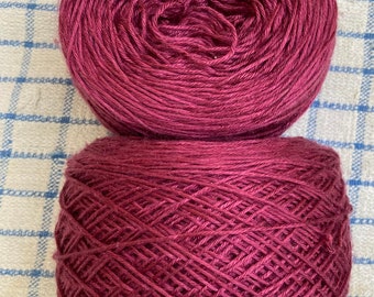 Fingering 4ply weight Silk Yarn Hand Dyed  - Claret