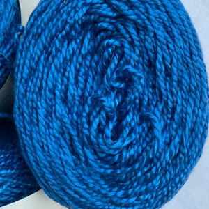 50g DK weight Silk Yarn Hand Dyed  - Airforce Blue