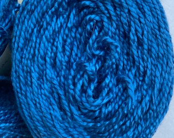 50g DK weight Silk Yarn Hand Dyed  - Airforce Blue