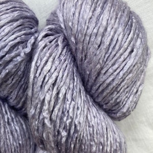 Silk Yarn - Hand Dyed worsted Shade: Lavender