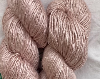 Silk Yarn Hand Dyed Worsted weight - Blush Pink