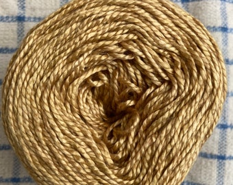 50g DK weight Silk Yarn Hand Dyed  - Caramel