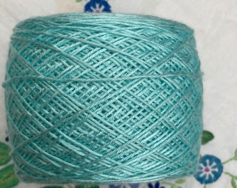 Fingering 4ply weight Silk Yarn Hand Dyed  - Duck Egg turquoise
