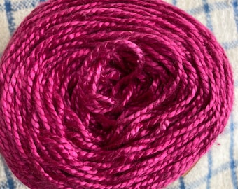 50g DK weight Silk Yarn Hand Dyed  - Blackcurrant