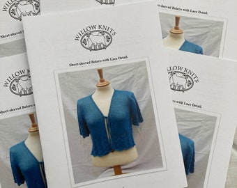 Knitting Bolero PATTERN - worsted weight silk yarn.