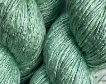 Silk Yarn - Hand Dyed worsted - Shade: Mint