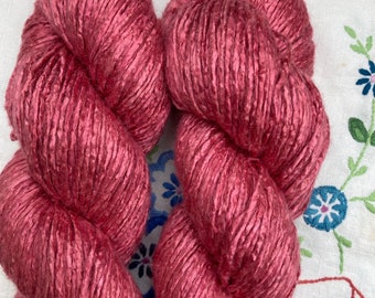 Silk Yarn Hand Dyed Worsted weight - Tea Rose Pink