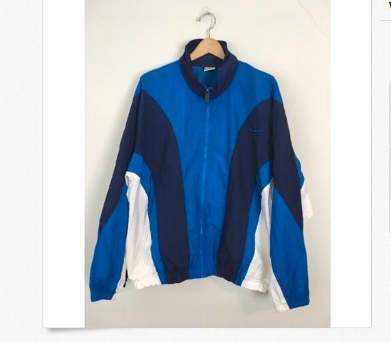 blue vintage nike windbreaker