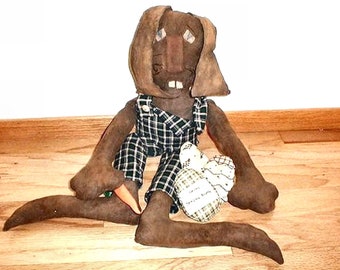 DIY Primitive Rabbit Doll Pattern - Easter Sewing Tutorial
