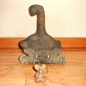 Whimsical Pouncer Cat DIY Pattern | Primitive Doll Sewing | Instant PDF Download