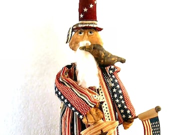 Americana Uncle Sam Sewing Pattern,Crow Pattern, Patriotic Doll, PDF File