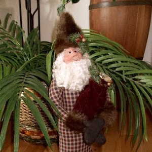 Primitive Santa Claus Sewing Pattern / Christmas Stump Doll / Instant Download