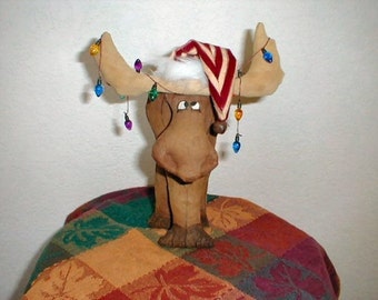 Christmas Moose / Sewing Pattern / Primitive Mooseltoe / PDF Pattern / Instant Download