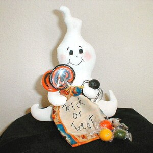 Whimsical Halloween Ghost Doll Pattern - Simple Instructions, Digital Download