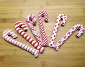 Christmas Candy Canes Set, Handmade Christmas Candy, Wreath Ornaments, Winter Decor