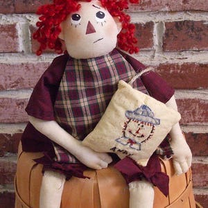 Primitive Raggedy Doll Pattern / Sewing Pattern / E Pattern / PDF Craft Pattern / Instant Download image 2