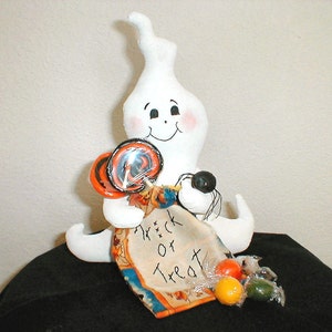 Whimsical Halloween Ghost Doll Pattern - Simple Instructions, Digital Download